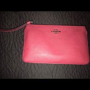 Pink Coach wristlet